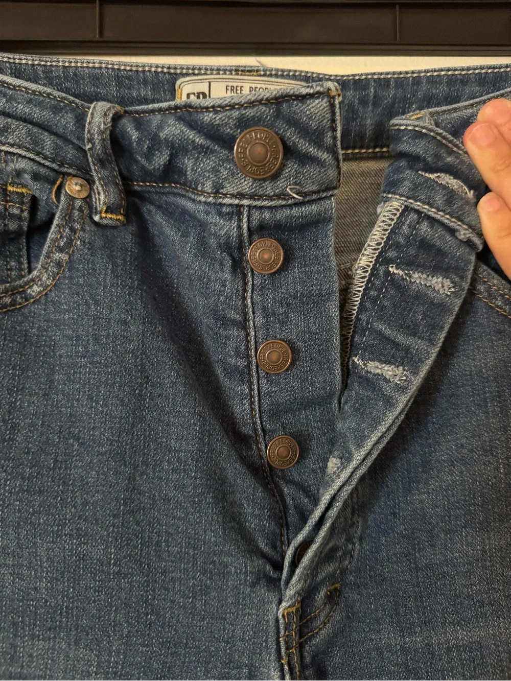 Free People baggy wide-leg cropped jeans 27